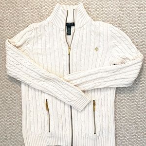 Ralph Lauren Cableknit Zip-Up Sweater